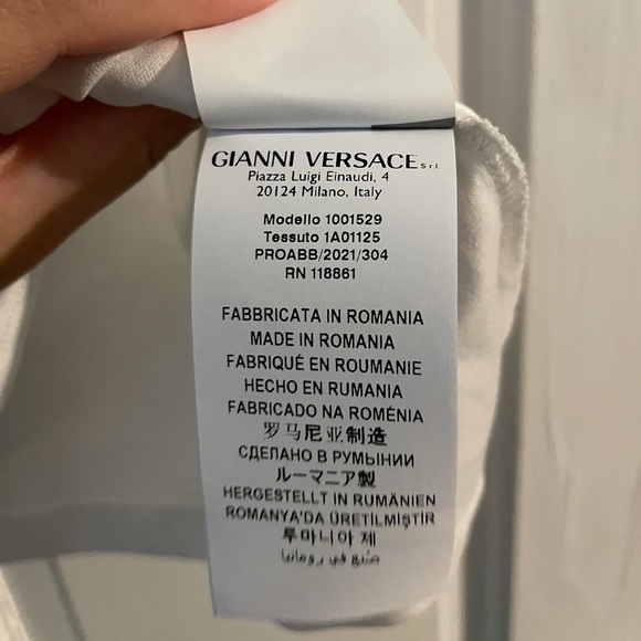 Women’s Versace studded logo shirt RARE - Picture 11 of 13